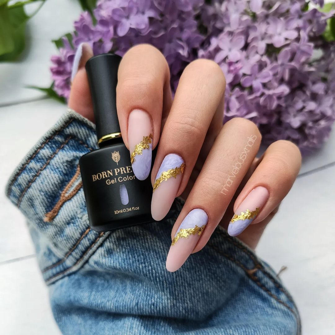 Gel Nail Art : Marbled Shades