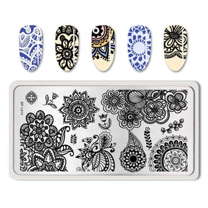 Rectangle Nail Stamping Plates Stamping Nail BORN PRETTY BP-L014