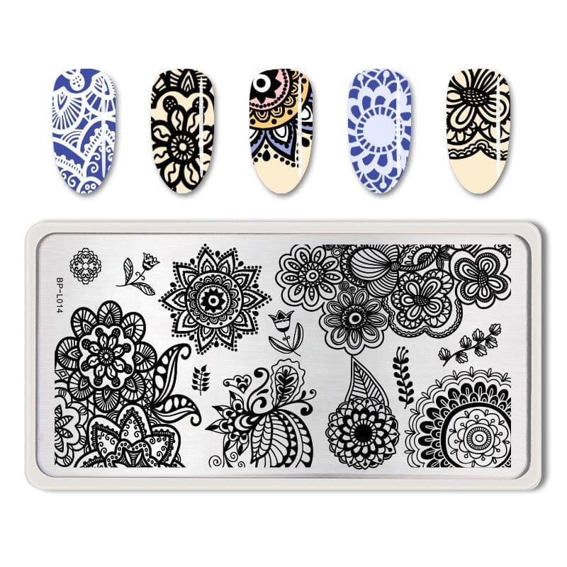 Rectangle Nail Stamping Plates Stamping Nail BORN PRETTY BP-L014