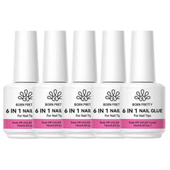 5pcs 6 in 1 Nail Glue Gel Polish 15ml Gel Nail Polish BORN PRETTY