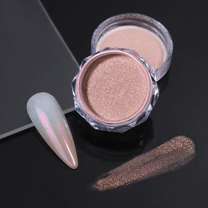Rosegold Gradient Auroras Pearl Nail Powder #02 Nail Powder No Brand