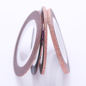 4pcs Rose Gold Nail Striping Tape Lines Set Nail Art No Brand