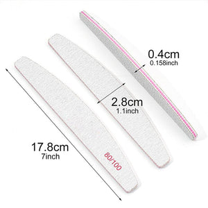Half-moon Nail File 80/100 Tools & Accessories No Brand