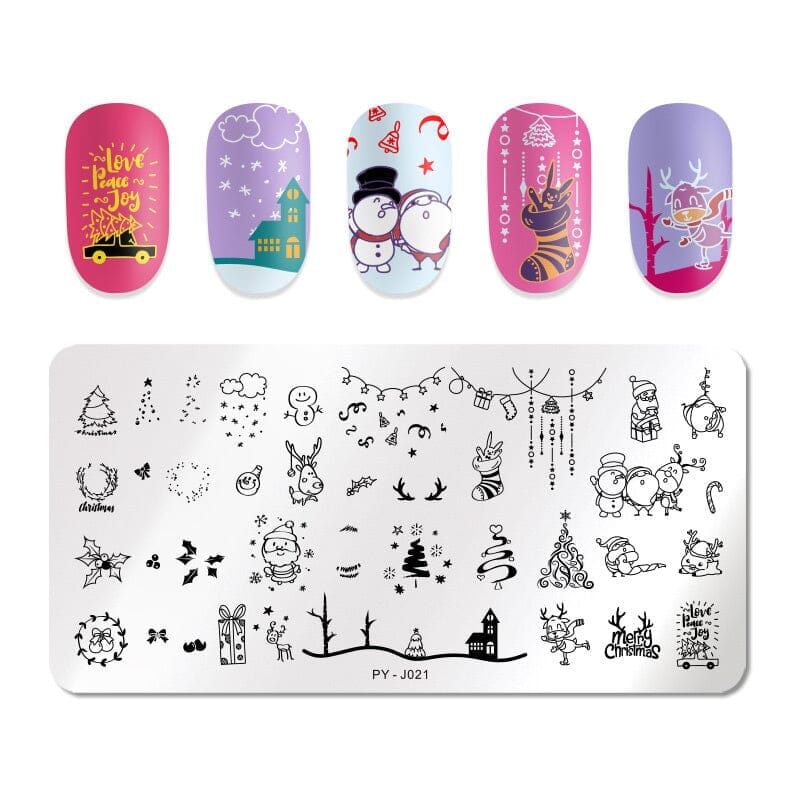 Rectangle Nail Stamping Plates Stamping Nail BORN PRETTY