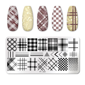 Rectangle Nail Stamping Plates Stamping Nail BORN PRETTY