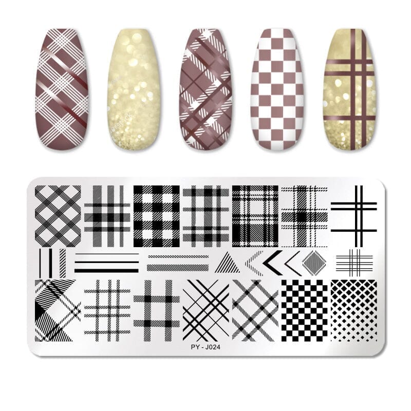 Rectangle Nail Stamping Plates Stamping Nail BORN PRETTY