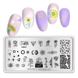 Stamping Plate Spring Garden - L011 Nail Art BORN PRETTY