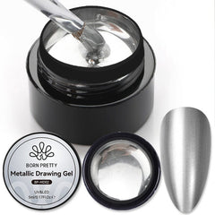 Silver Metallic Drawing Gel MD02 5ml Gel Nail Polish BORN PRETTY