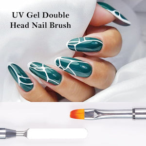 Black Double Head UV Gel Nail Brush Tools & Accessories BORN PRETTY