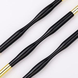 3pcs Double Head UV Gel Nail Brushes Nail Tools BORN PRETTY