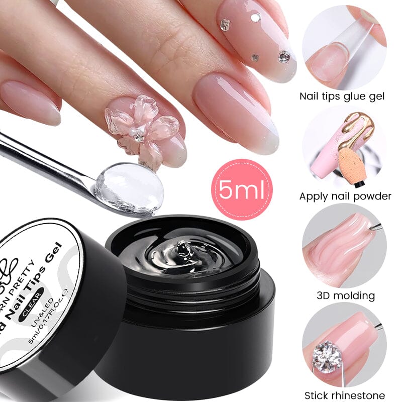 Clear Solid Nail Tips Gel 5ml Tools & Accessories BORN PRETTY