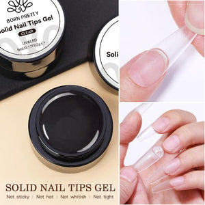 Clear Solid Nail Tips Gel 5ml Tools & Accessories BORN PRETTY