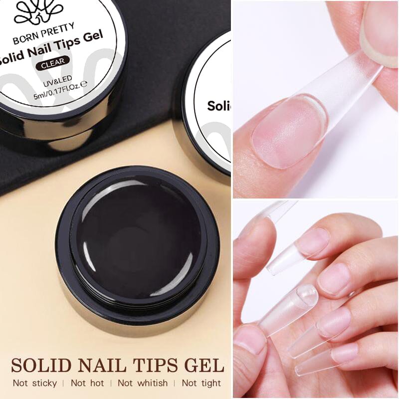 Clear Solid Nail Tips Gel 5ml Tools & Accessories BORN PRETTY