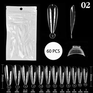 60pcs Extension False Nail Tips #02 Tools & Accessories BORN PRETTY