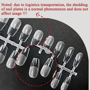 24pcs Long Trapezoid Semi-frosted False Nail Tips Nail Tips No Brand