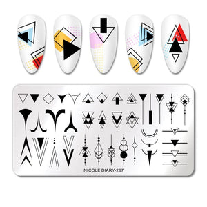 Rectangle Nail Stamping Plates Stamping Nail BORN PRETTY
