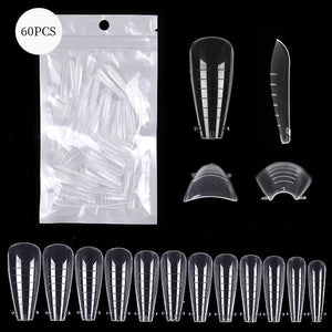 60pcs Extension Mold Nail Tips #02 Nail Tips BORN PRETTY