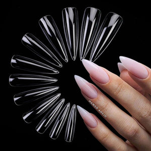 48pcs Almond Transparent False Nail Tips Nail Tips No Brand