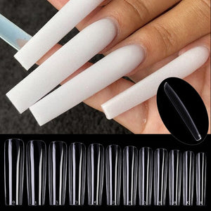 48pcs Almond Transparent False Nail Tips Nail Tips No Brand