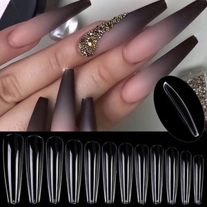 48pcs Almond Transparent False Nail Tips Nail Tips No Brand