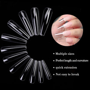 48pcs Almond Transparent False Nail Tips Nail Tips No Brand