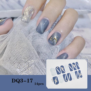 14 Tips Full Cover Nail Stickers DQ Series Clearance No Brand DQ3-17