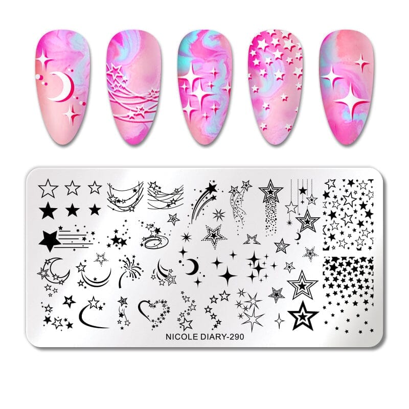 Rectangle Nail Stamping Plates Stamping Nail BORN PRETTY 290