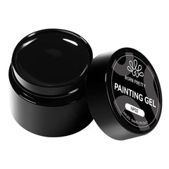 2 in 1 Painting Gel NP02 Black 5ml Gel Nail Polish BORN PRETTY