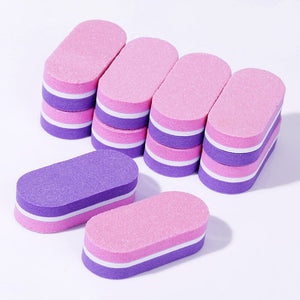 10pcs Pink Purple Nail Files 100/180 Tools & Accessories No Brand