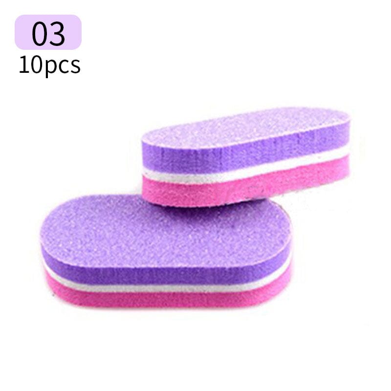 10pcs Pink Purple Nail Files 100/180 Tools & Accessories No Brand