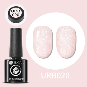 Glitter Rubber Base Gel URB020 7ml Base & Top Coat UR SUGAR