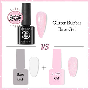 Glitter Rubber Base Gel URB019 7ml Base & Top Coat UR SUGAR