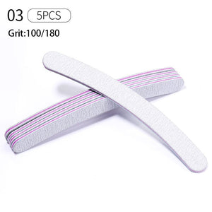 5pcs Nail Files Set 100/180 Tools & Accessories No Brand 03
