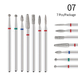 7pcs Nail Drill Bits Set #07 Tools & Accessories No Brand