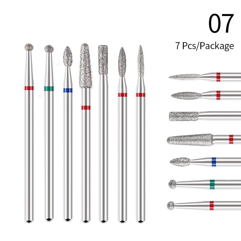 7pcs Nail Drill Bits Set #07 Tools & Accessories No Brand