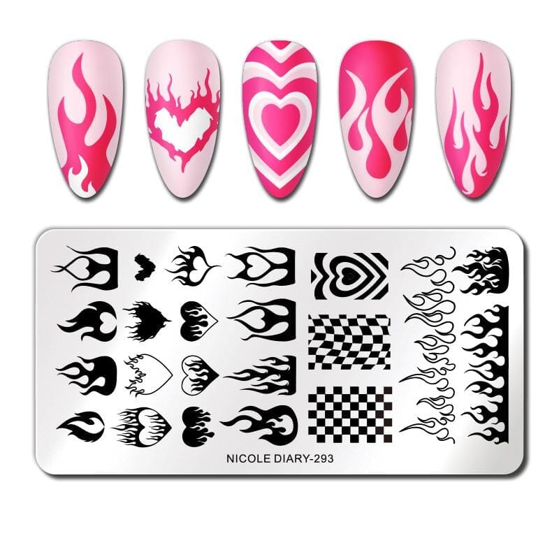 Rectangle Nail Stamping Plates Stamping Nail BORN PRETTY 293