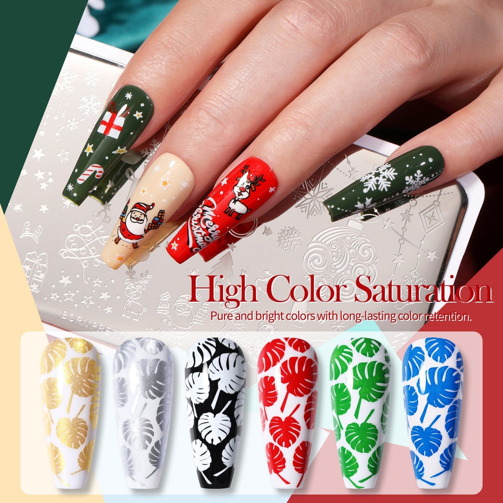 12 Colors Nail Stamping Polish Set Basic 10ml Stamping Nail BORN PRETTY
