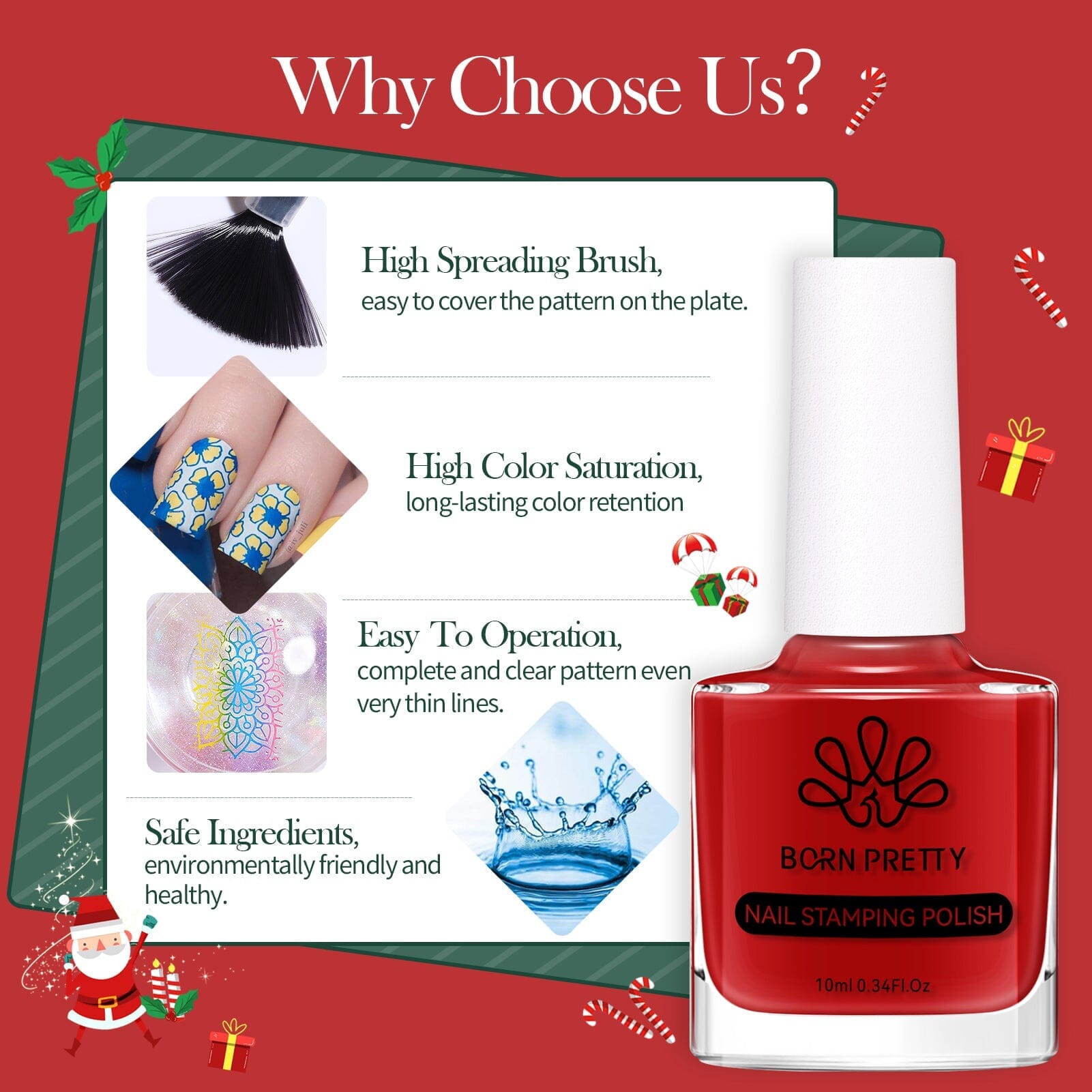 12 Colors Nail Stamping Polish Set Basic 10ml Stamping Nail BORN PRETTY