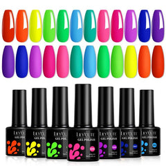 12pcs Color Gel Set Neon Collection 7ml Gel Nail Polish LILYCUTE