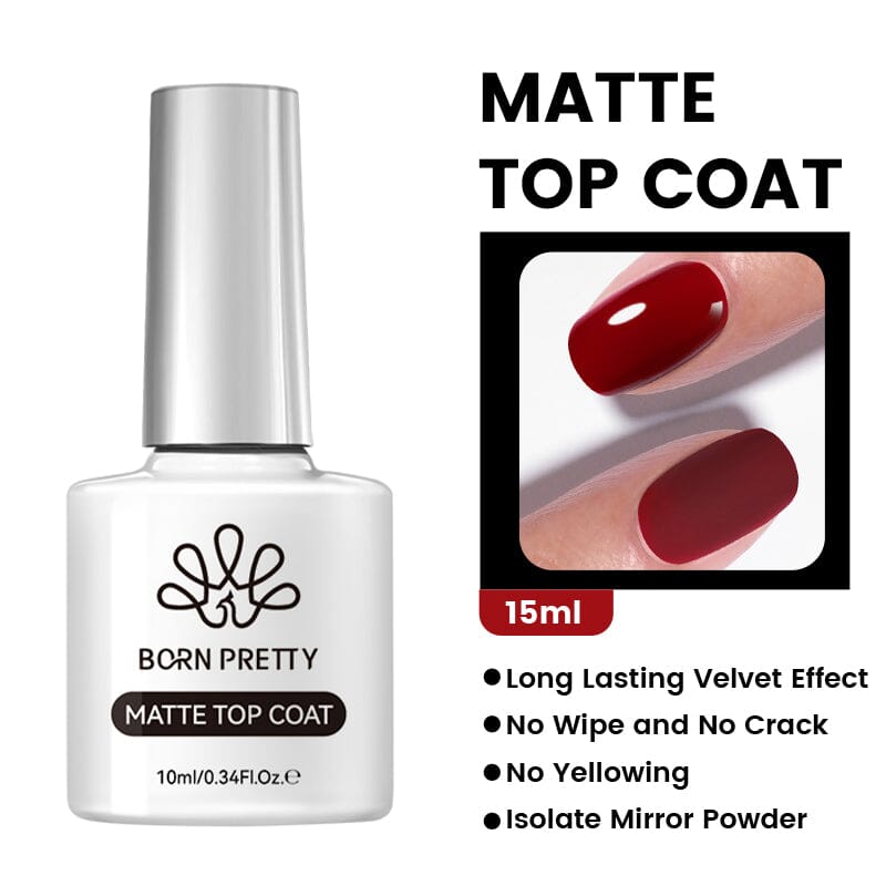Base Top Coat 10ml Gel Nail Polish BORN PRETTY Matte Top Coat