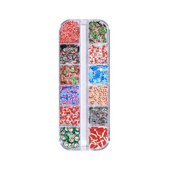 12 Fächer Weihnachten Nail Art Scheiben