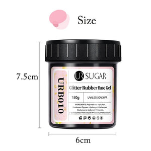 Glitter Rubber Base Gel 150g Base & Top Coat UR SUGAR