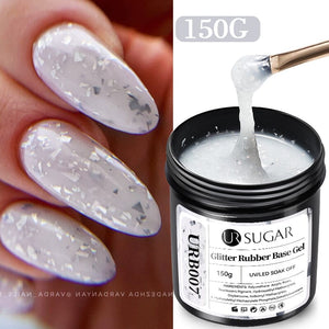 Glitter Rubber Base Gel 150g Base & Top Coat UR SUGAR