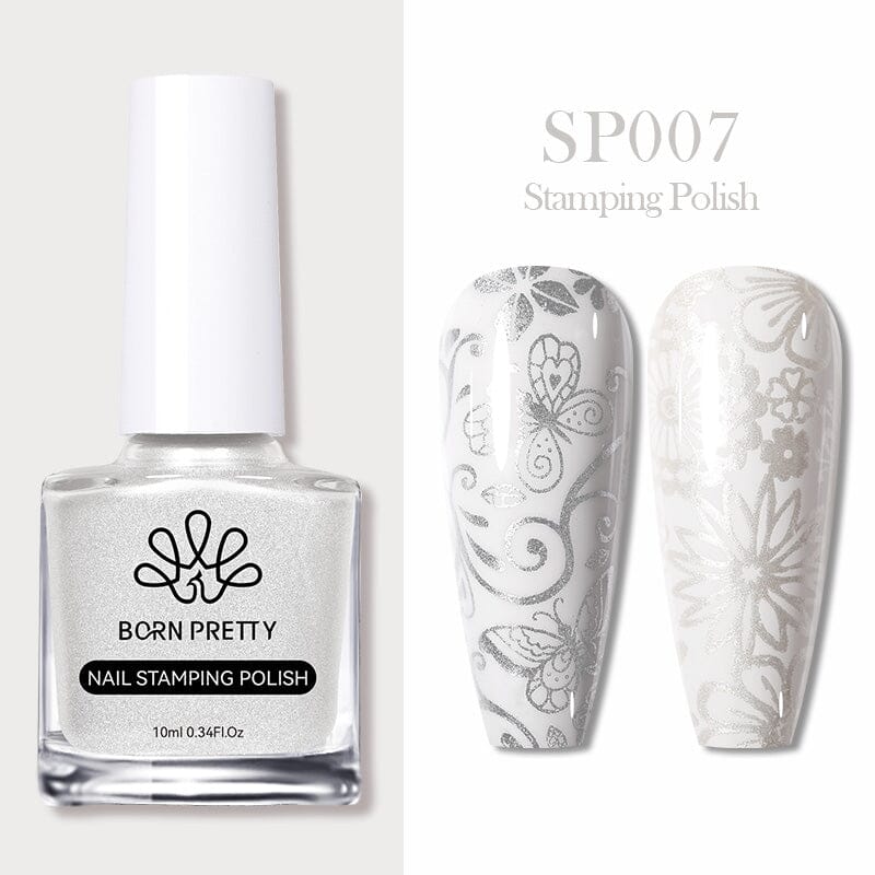 Gray Nail Stamping Polish SP007 10ml Nail Polish BORN PRETTY