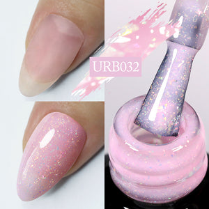Flakes Rubber Base Gel URB032 7ml Base & Top Coat UR SUGAR