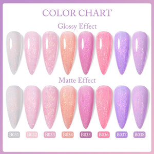 Flakes Rubber Base Gel URB031 7ml Base & Top Coat UR SUGAR