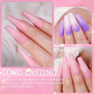 Flakes Rubber Base Gel URB032 7ml Base & Top Coat UR SUGAR