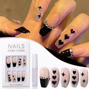 24pcs Khaki #41 Almond Press on Nails Nail Tips No Brand