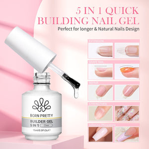 5 in 1 Builder Gel Clear 15ml Gel Nail Polish BORN PRETTY