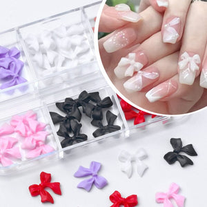6 Grids Mixed Colors Bowknot #01 Nail Art No Brand